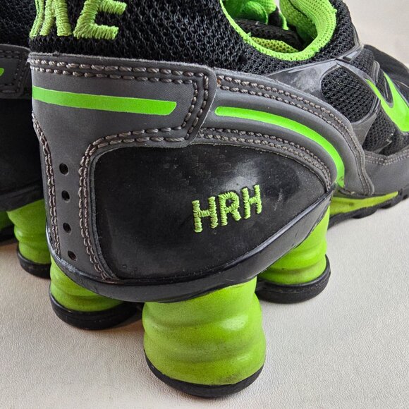 Nike Shox Running Shoes Womens 8 Black Green Gray NikeID Custom HRH Vintage - Picture 6 of 11
